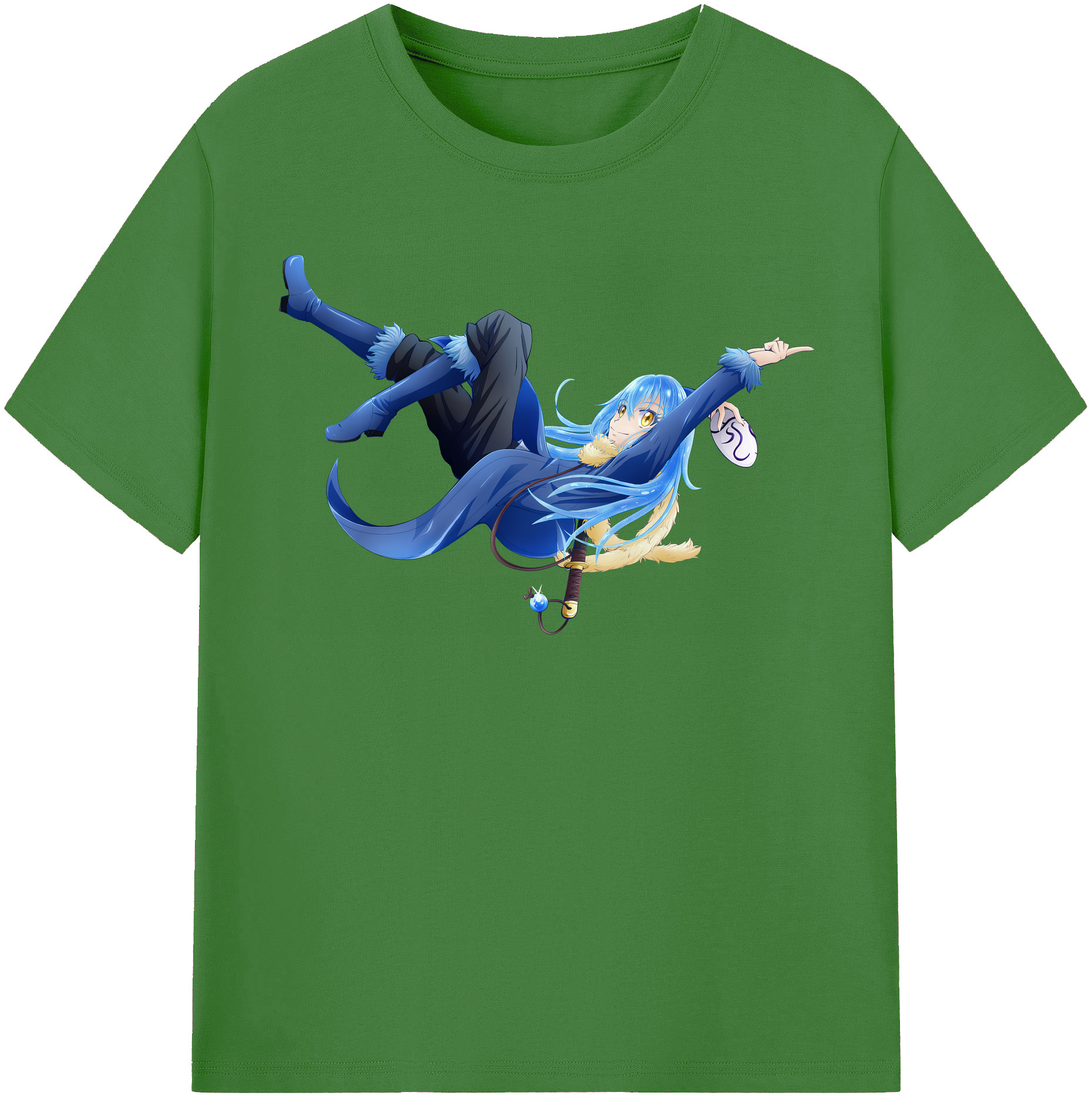 （画像用） 転スラ Regarding Reincarnated to Slime レディースカジュアルプリントTシャツ（綿100％）